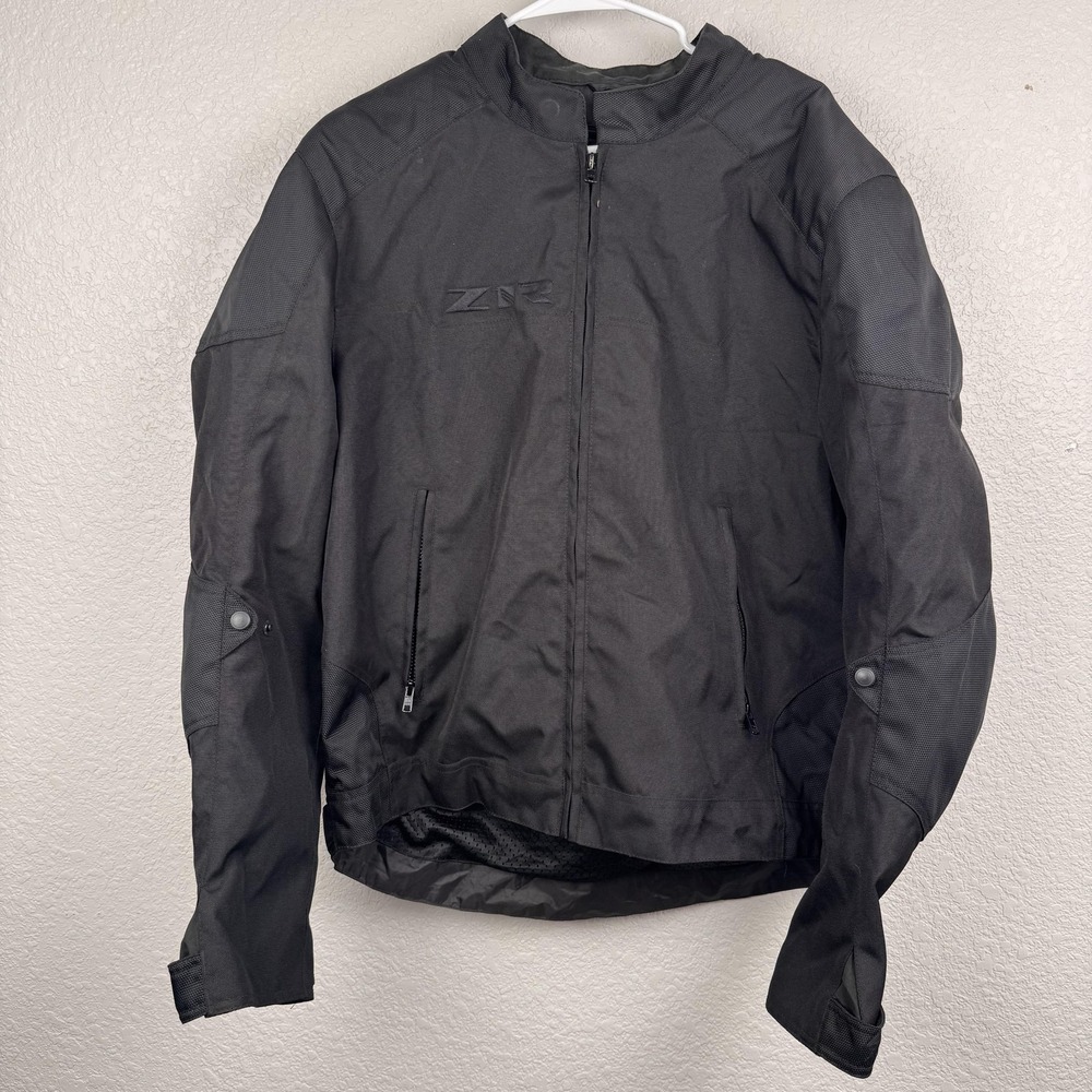 Z1R Zephyr Motorcycle Jacket Mens XL 44/46 Black Riding Mesh Liner Reflective